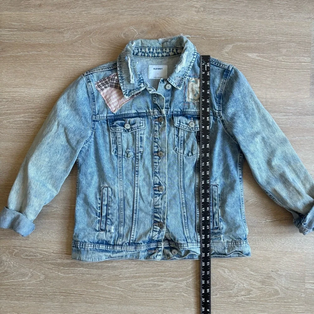 Upcycled Old Navy Patchwork Jean Jacket - Picture 12 of 15